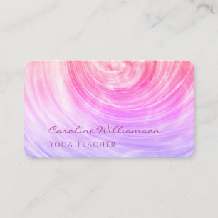 Beauful Pink Pastel Swirl Shell Yoga Teacher Visitekaartje
