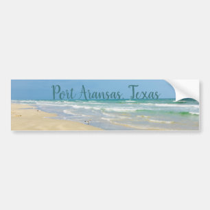 Beauful Port Aransas Texas Beach Bumpersticker