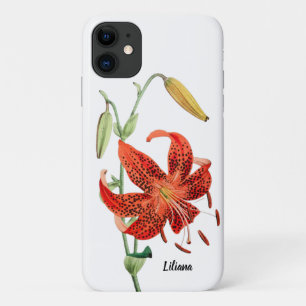 Beauful Red Tiger Lily Floral iPhone 11 Hoesje