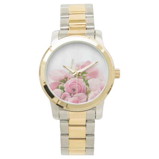 Beauful Rose Bouquet Horloge (Voorkant)