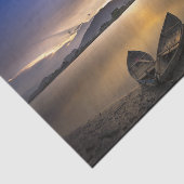 Beauful Rowbots Water Sunrise Foto Tissuepapier (Detail)