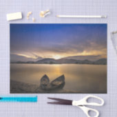 Beauful Rowbots Water Sunrise Foto Tissuepapier (Craft)