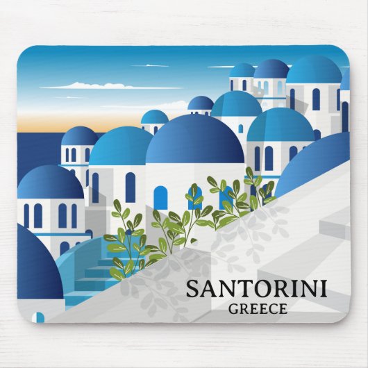 Beauful Santorini Griekenland Muismat (Voorkant)