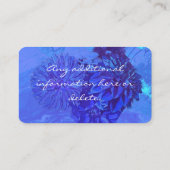 Beauful Sapphire Blue Dahlia Flower Visitekaartje (Achterkant)