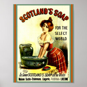 Beauful Scotland's Soap Lady 1893 copy Poster