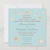 Beauful Seashell Beach bruiloft-uitnodiging Kaart (Achterkant)