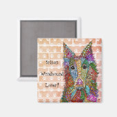 Beauful Silken Windhound Lover Magnet Magneet (Voorkant / Achterkant)