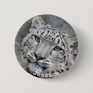 Beauful Snow Leopard Ronde Button 5,7 Cm