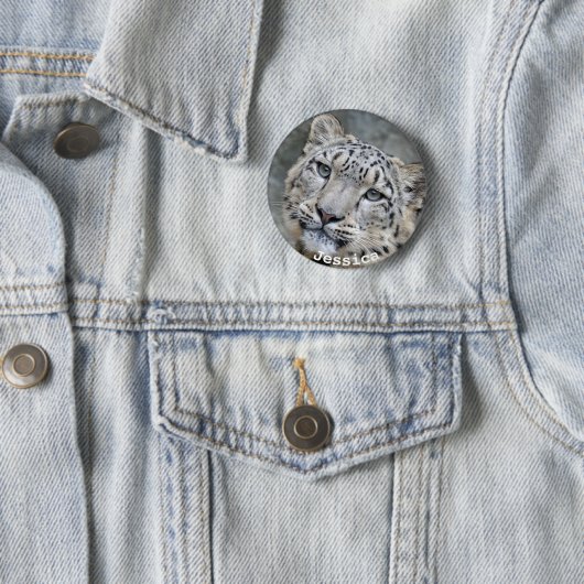 Beauful Snow Leopard Ronde Button 5,7 Cm (In situ)