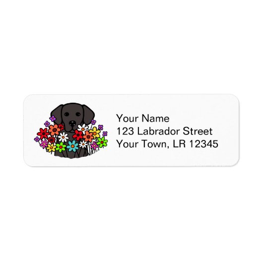 Beauful Soul Black Labrador-illustratie Etiket (Voorkant)