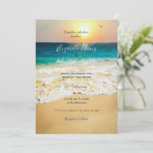 Beauful Summer Beach Sunset Foto Kaart (Staand voorkant)