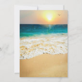Beauful Summer Beach Sunset Foto Kaart (Achterkant)