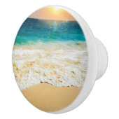 Beauful Summer Beach Sunset Foto Keramische Knop (Rechts)