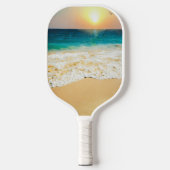 Beauful Summer Beach Sunset Foto Pickleball Paddle (Voorkant)