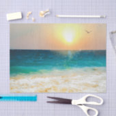 Beauful Summer Beach Sunset Foto Tissuepapier (Craft)