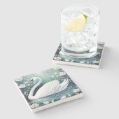 Beauful Swan Stenen Onderzetter (Zijkant)