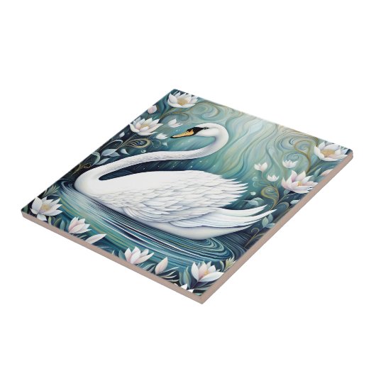 Beauful Swan Tegeltje (Zijkant)