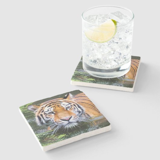 Beauful Tiger Stone Onderzetter (Zijkant)