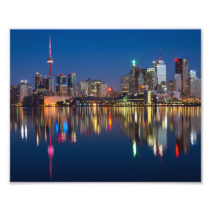 Beauful Toronto Canada Evening Skyline Foto Afdruk