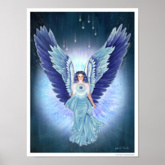 Beauful Turquoise Angel Poster
