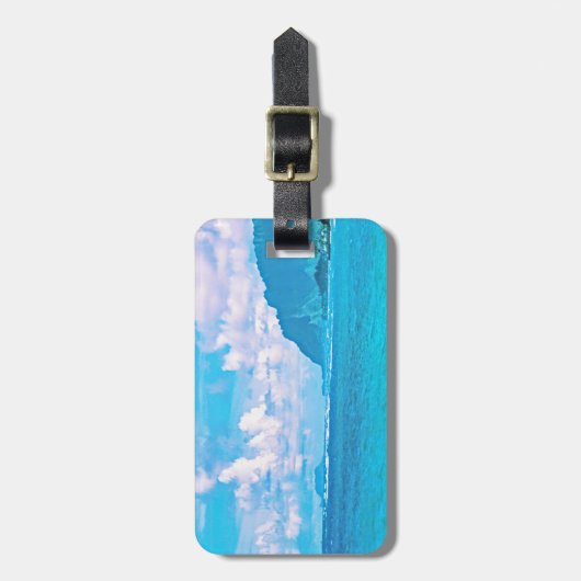 Beauful Turquoise Ocean Waves Bagagelabel (Voorkant verticaal)