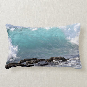 Beauful Turquoise Wave Lumbar Pillow Kussen