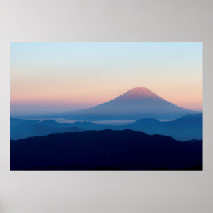 Beauful uitzicht Mt. Fuji, Japan, Sunrise Poster