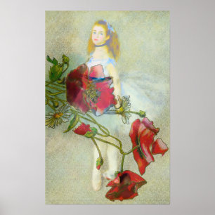 Beauful Victoriaans Motif/Renoir Ballerina Poster
