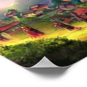 Beauful Village Digital Art Poster (Hoek)