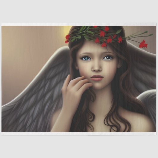 Beauful Vintage kerstengel-ontkoppeling Tissuepapier (Voorkant)