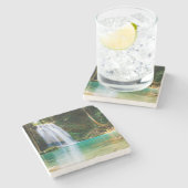 Beauful Waterfall Stone Onderzetter (Zijkant)