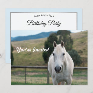 Beauful White Horse Appaloosa Foto van zaterdag Kaart