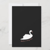 Beauful White Swan Birthday Uitnodiging (Achterkant)