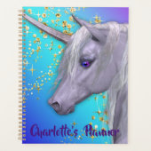Beauful White Unicorn Personalized Planner (Voorkant)