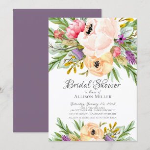 Beauful Wild Flower Bridal Shower Kaart