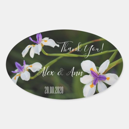 Beauful Wild Iris Flowers Wedding for Sticker (Voorkant)
