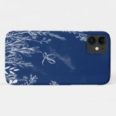Beauful Wildflower Doodles Monogram Case-Mate iPhone Case (Achterkant (horizontaal))