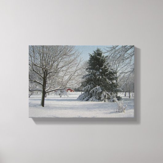 Beauful Winter Scene Canvas Afdruk (Voorkant)