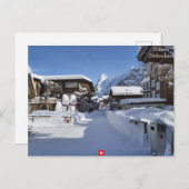 Beauful Winter Swiss Alps Scene Briefkaart (Voorkant / Achterkant)