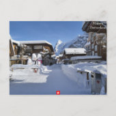 Beauful Winter Swiss Alps Scene Briefkaart (Voorkant)