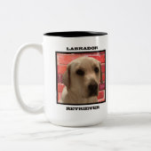 Beauful Yellow Labrador Retriever Dog Tweekleurige Koffiemok (Links)