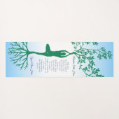 Beauful Yogi Tree Pose Vrksasana Silhouette Root Yogamat (Achterkant (horizontaal))