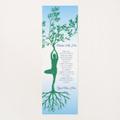 Beauful Yogi Tree Pose Vrksasana Silhouette Root Yogamat (Achterkant)