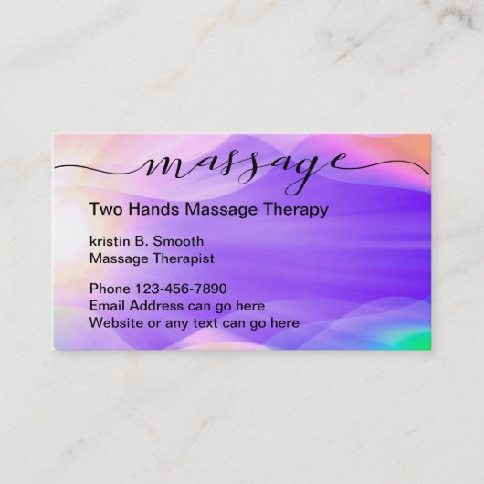 Beauful Zen Massage Therapy Visitekaartje (Voorkant)
