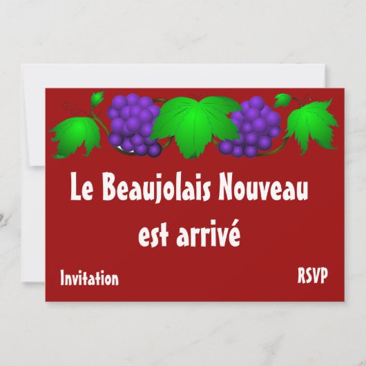 Beaujolais nouveau uitnodiging red (Voorkant)