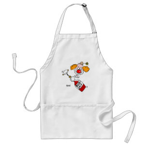 Beaujolais Wine Clown Cartoon Funny Tasting Party Standaard Schort