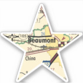 Beaumont TX-kaart Sticker (Voorkant)