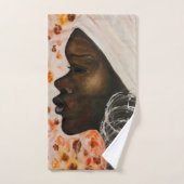 Beauté africaine - Peinture aquarelle (Serviette à main)