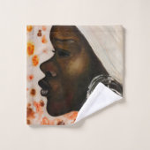 Beauté africaine - Peinture aquarelle (Gant de toilette)