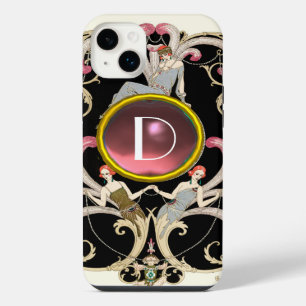 BEAUTÉ ART DÉCO MODE MONOGRAMME EN PIERRE PRÉCIEUS